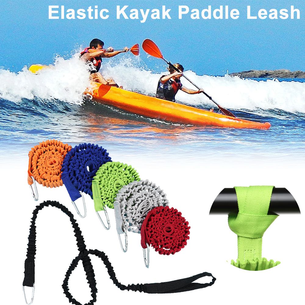 Fishing Kayak Paddle Leash - Regulowana elastyczna smycz do wiosła kajakowego