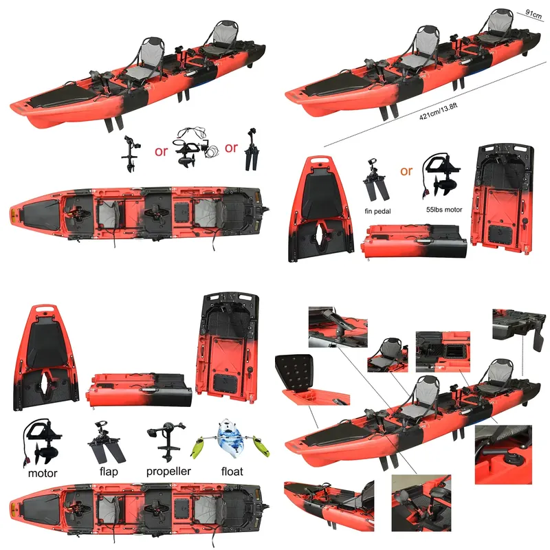 Fishing Kayak Pedal Drive - Hurtowy kajak wędkarski 14 stóp z