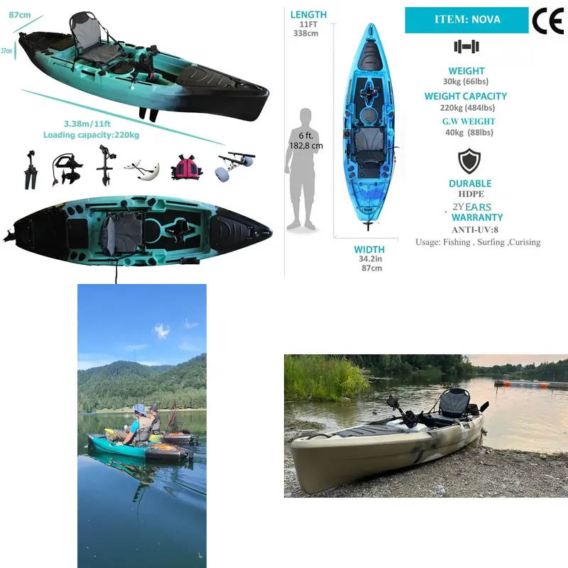 Fishing Kayak Pedal Drive - Kajak wędkarski z napędem na pedały,