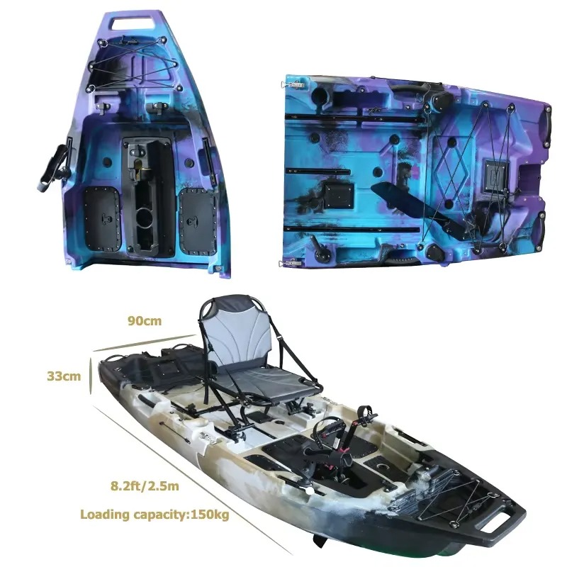 Kajak modułowy 8ft z napędem n – Fishing Kayak Pedal Drive recenzja i cena